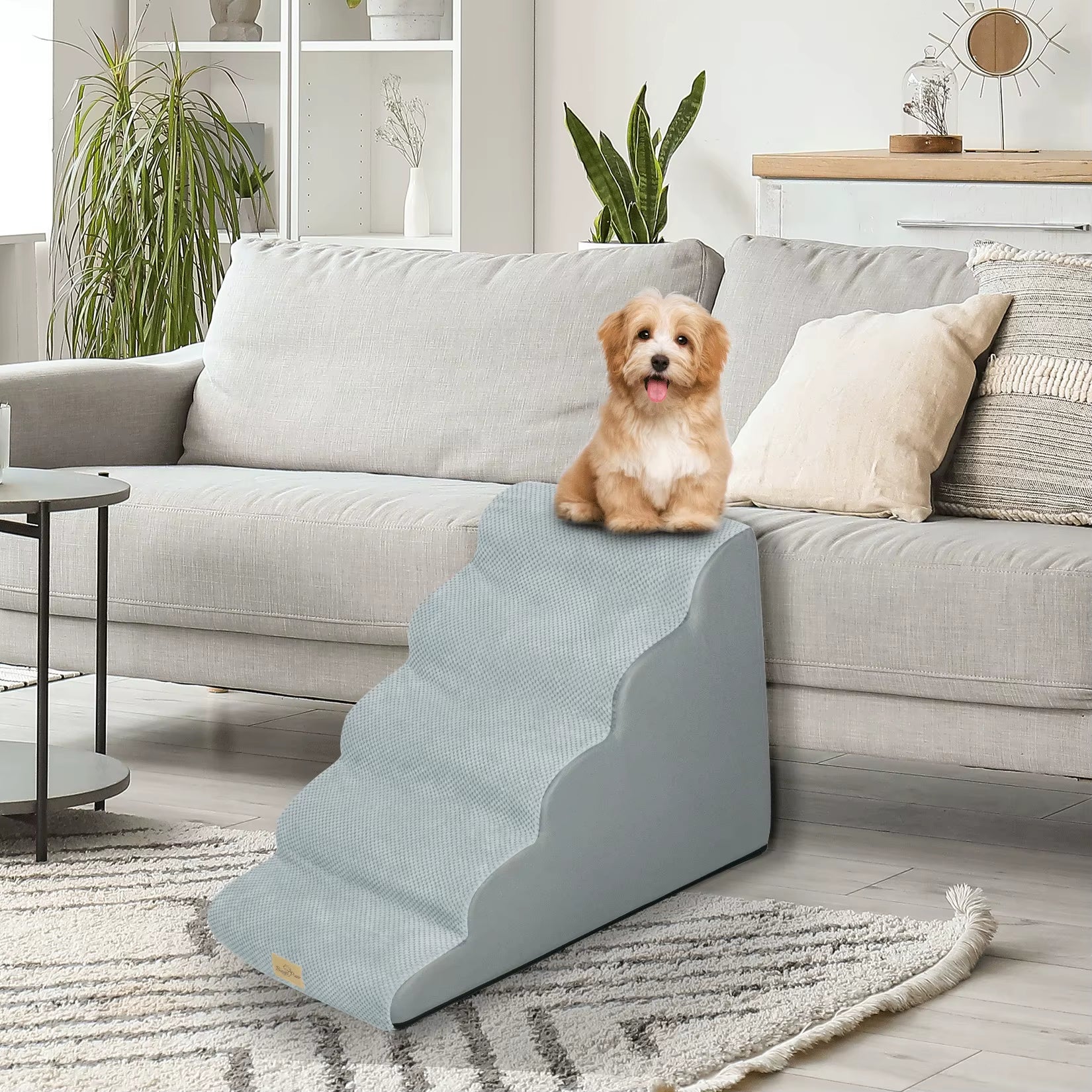 PetEase Stairs – Removable Cover Pet Training Stairs with 3, 4, 5 Steps for Beds, Sofas, Cats, and Dogs